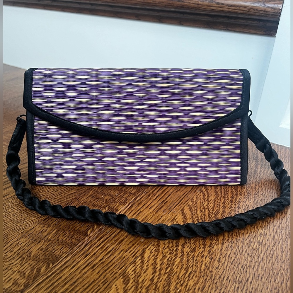 BASKETS OF CAMBODIA Woven Shoulder Bag Purse Handmade Structured Whimsigoth
